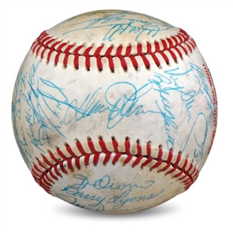 New York Mets 1987 Team Autographed Baseball (29 Signatures) 